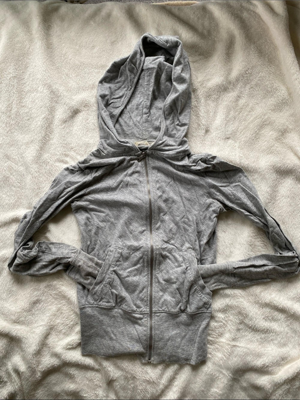 X2 Lightweight Gray Zip-Up Hoodie